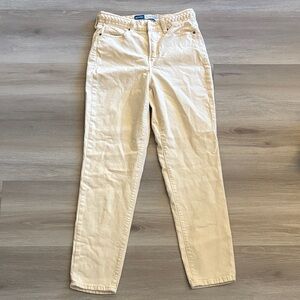 Old Navy Cream Braided Waist Jeans